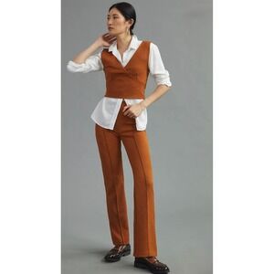 Maeve Pintucked‎ Flare Pants and Button-Side Top 2 piece Set Outfit